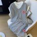 Women's Slim Fit Swing Dress With Large Print Positioning Chest And Waistband For Vacations Temperament Enhancing Fashionable Short Sets_ecoleips.com
