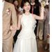 White Moonlight French Style Women's Wedding Dress Engagement Bride's Attire Travel Photography Light Dress_ecoleips.com