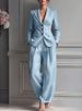 Women's Fashionable Casual Suit Set European American Style Independent Website New 2026 Cross Border Jacket And Trousers_ecoleips.com