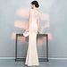 Evening For Women Simple Elegant Socialite Light Luxury High-end Company Annual Meeting Banquet Host Long Mermaid Dress_ecoleips.com