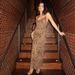 2024 New Spring Summer Women's Fashion INS Style Sexy V-Neck Waist-Cinching Leopard Print Backless Strap Dress_ecoleips.com
