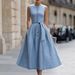 Women's Sleeveless V-Neck Linen-Like Midi Dress Elegant Minimalist Flowy Casual Summer Maxi Dress Breathable Linen-Like Fabric_ecoleips.com