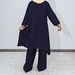 Modest Set Traditional Abaya & Palazzo Pants Set – Embellished Modest Loungewear (Loose Fit, Elegant Beading, Muslim Women’s Outfit)_ecoleips.com