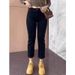Pear-shaped Body Elastic Cropped Jeans Women, 2025 Spring And Autumn New Style, Slimming High-waisted Straight-leg Pants_ecoleips.com
