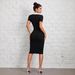 Slim-Fit Polo Collar Bodycon Dress – Color-Block Knitted Ribbed Mini Dress With Button Front_ecoleips.com