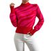 Zebra Print Sweater – Acrylic Knit Top With Round Neck & Long Sleeves (XS-XL, Red, Animal Print, Fall/Winter Fashion)_ecoleips.com