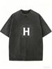 Women's Streetwear Wash Effect T-Shirt, Oversized Casual Summer Top_ecoleips.com