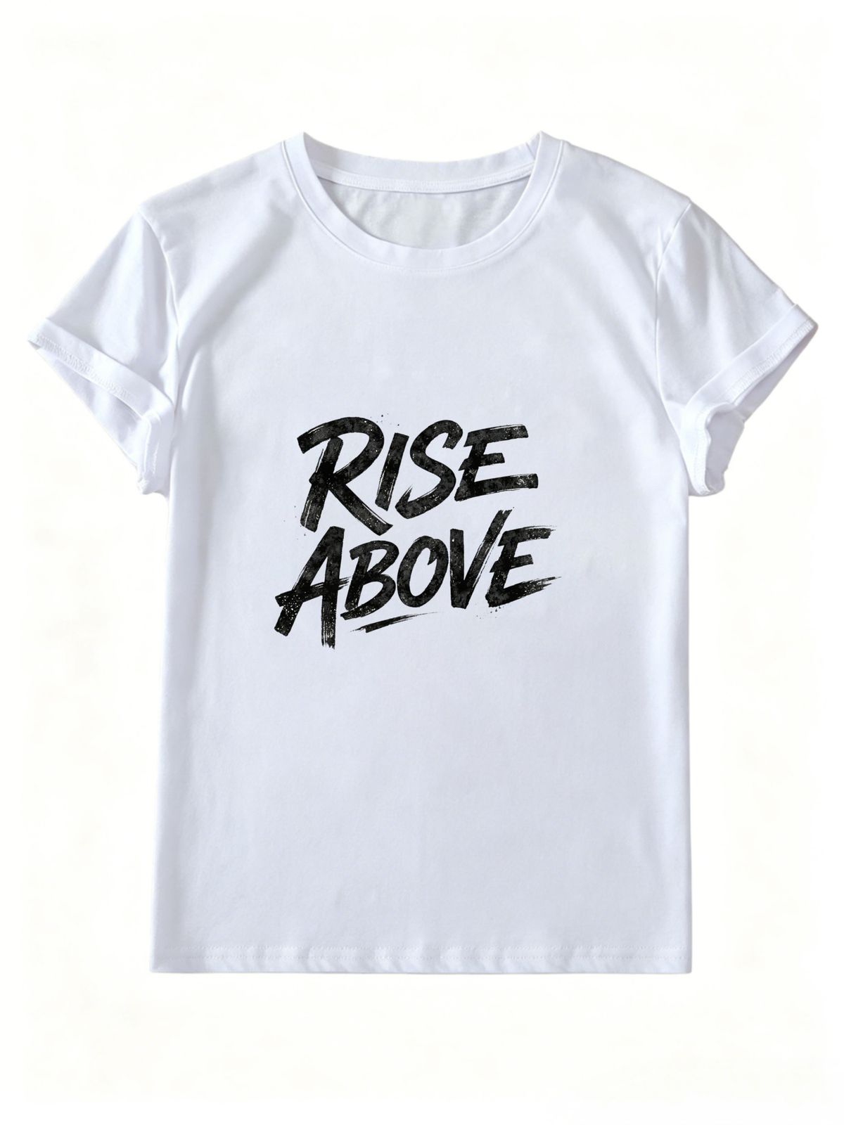Graffiti-style T-shirt For Women's Empowerment, Fashionable And Versatile Short-sleeved Shirt, Simple Letter Design For Women's Clothing._ecoleips.com