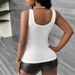 Women's New Summer Solid Color Sexy Spaghetti Strap Sleeveless Casual V-neck Tank Top_ecoleips.com