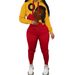 Women’s Clothing autumn and winter new women's suits fashion long sleeved pullover hoodie sweater two piece suit WH6+ML1_ecoleips.com