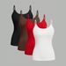 4 Pcs Women Solid Color Camisoles Vest Women Tank Tops Female Summer Sexy Strap Basic Tops Sleeveless Camisole T-shirt_ecoleips.com