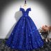 Women's Clothing One Shoulder Evening Dress With Sequins New Stage Solo Performance Clothing Vocal Art Examination Annual Meeting Puffy Skirt_ecoleips.com