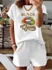 Women’s 2 Piece Outfit Set – Oversized Graphic T-Shirt And Biker Shorts Matching Set, Casual Summer Lounge Tracksuit For Daily Wear-316_ecoleips.com