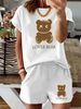 Women’s 2 Piece Outfit Set – Oversized Graphic T-Shirt And Biker Shorts Matching Set, Casual Summer Lounge Tracksuit For Daily Wear-307_ecoleips.com