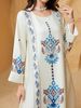 Middle Eastern Muslim Women's Printed Abaya Dubai Dress, Elegant Long Robe, Traditional Islamic Clothing, Comfortable And Stylish_ecoleips.com