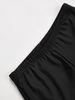 Women Floral Print Tankini Swimsuits Deep V Neck Flowy Ruffle Tank Top Solid Black Boyshort Bottom 2 Piece Modest Bathing Suit Summer Beach Swimwear_ecoleips.com