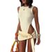 High Cut One Piece Swimsuit Solid Color Style Sexy Three Piece Women's Swimwear_ecoleips.com