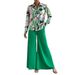 Printed Long Sleeve Blouse & Wide-Leg Pants Set – Flowy Polyester Work-to-Weekend Outfit (S-3XL, 7 Vibrant Colors, Euro-US Elegant Style)_ecoleips.com