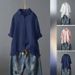 Women's Clothing Women's Casual Cotton Linen Short Sleeve Shirt Single Breasted Ruffle Design Style Clothing Top_ecoleips.com