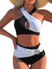 Women's Clothing Sexy Solid Color & Color Blocked Bikini Set Two Piece Swimsuit_ecoleips.com