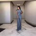 Women's High-End Pure Color Sleeveless V-Neck Top With Casual Straight Pants Spring/Autumn_ecoleips.com