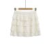 "Women's High Waist Knit Crochet Mini Skirt - Flirty Summer Skirt With Ruffled Hem, Slimming Fit, Sweet & Spicy Style"_ecoleips.com