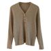 Autumn Winter New High-end Small Fragrance Style V-neck Knitted Sweater For Women Soft And Cozy French Slimming Top Base_ecoleips.com