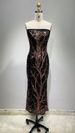 Women's Clothing Sexy Tube Top Off Shoulder Retro Sequins Elegant Evening Dress_ecoleips.com