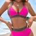 Verve 2025 Two-Piece High-Waisted Solid Color Simple Sexy Swimsuit Bikini Set For Women_ecoleips.com