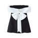 Bow-Tie Asymmetrical Dress – Trendy Front Mini Dress For Women (S/M/L, Stretchy Polyester, Oversized Fit)_ecoleips.com