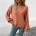 2026 Autumn And Winter Lazy Wind Knitted Sweater Women's Sweater_ecoleips.com