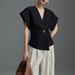 ZOEVA French Kusa Fashionable High-end Shirt Women's 2026 Summer New Asymmetrical Suit Vest Top_ecoleips.com