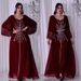Women's Clothing Hot Diamond Skirt Chiffon Puff Sleeve Dress With Belt_ecoleips.com