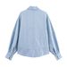 Women's Denim Long Sleeve Shirt Top – Stylish & Comfortable Casual Blouse For Women, Urban Fashion, Button-Down Design, Xs/S/M/L_ecoleips.com