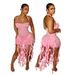 Women’s Clothing Solid Color Tassel Halter Neck Hip Dress Female New Fashion Dress_ecoleips.com