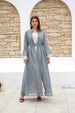 Women's Clothing Evening Dress Muslim Ladies Robe Lotus Leaf Sleeve New Mesh Dress_ecoleips.com