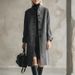 Women's Clothing Women's Thickened Loose Faux Fur Coat For Autumn Winter – Solid Color Long Sleeve Elegant Office Wear (Dark Grey, S/M/L/XL)_ecoleips.com