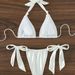 Women's Clothing Fashionable Bikini Pure Color Sexy Strap Backless Swimsuit_ecoleips.com