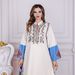Verve Muslim Women's Clothing Dubai Abaya Ladies Robe String Embroidery Dress_ecoleips.com
