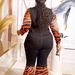 Women's Clothing Plus Size Leopard Print Denim Two-Piece Set - Stylish Long Sleeve Top & Pants Outfit Tencel Fabric, Sexy & Comfortable Casual Wear_ecoleips.com