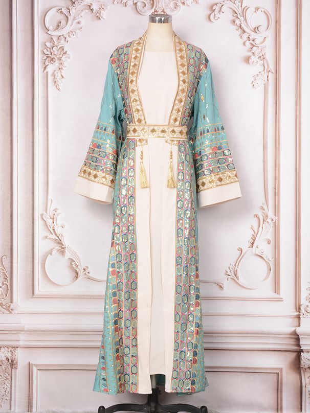 Women’s Clothing Women's New Robes Heavy Bead Pendants Fashionable Muslim Dresses_ecoleips.com