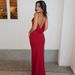 2025 Summer INS Cross-Border New Sexy Backless Strap Long Solid Color Slim Fit Dress For Women_ecoleips.com