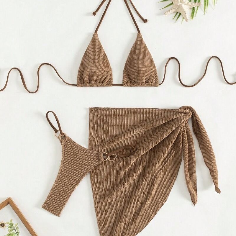 Women's Clothing New Swimsuit Sexy Bikini With Chest Pads For Women Split Sleeveless Swimsuit_ecoleips.com