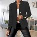 Elegant Women's Blazer - Slim Fit Double-Breasted Long Sleeve Suit Jacket For Work & Casual_ecoleips.com