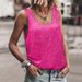 2025 New Summer Women's Fashion Versatile Sequin Design U-neck Tank Exquisite Niche Sleeveless Top_ecoleips.com