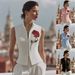 Elegant Sleeveless Rose Embroidery Zipper Vest Top For Women, Chic Stand Collar Fitted Cropped Jacket, Floral Decor Casual Wear_ecoleips.com