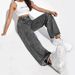 High-Waisted Wide-Leg Drape Jeans for Women Loose Straight Leg Slimming Floor-Length European American Style Export New_ecoleips.com