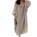 European And American Fashion Tassel Solid Color Bat Sleeve Long Distance Running Women's Clothing Dress Female_ecoleips.com