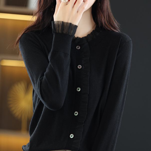 K New Knitted Cardigan Coat, Women's Stylish And Fashionable Long-sleeved Top, Trendy Outerwear._ecoleips.com