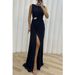 Women's Pleated Slit Casual Dress INS Sleeveless Fashion Dress Evening Dress_ecoleips.com